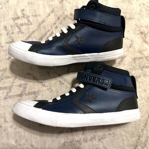 Converse Blue and Black High-Top Sneakers size 5